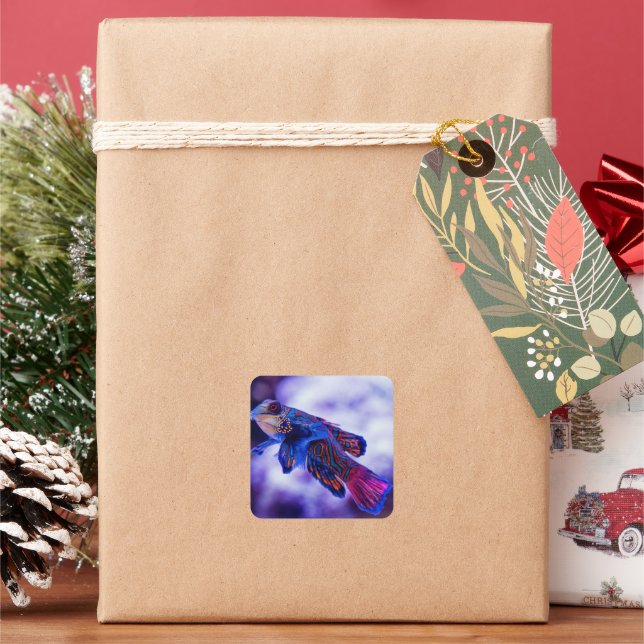 Adesivo Quadrado Mandarin Goby Fish (Feriado)