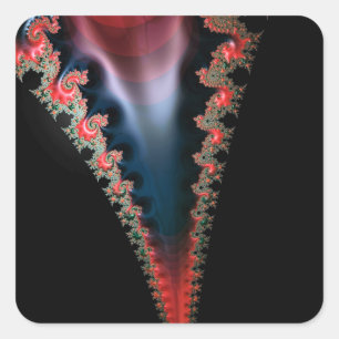 Adesivo Quadrado Mandelbrot Zip Sticker