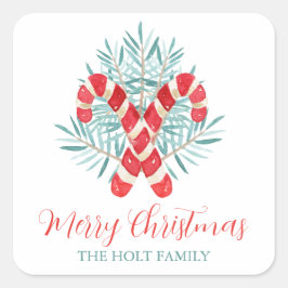 Adesivo Quadrado Mandioca de Natal com Aquarela