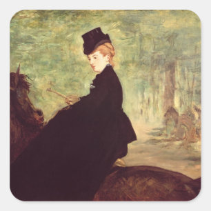 Adesivo Quadrado Manet o Horsewoman, 1875