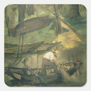 Adesivo Quadrado Manet Pescador, c.1861