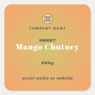 Adesivo Quadrado Mango Chutney Square Sticker