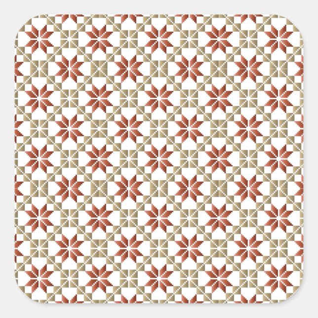Adesivo Quadrado Manhã da Letónia - SN - padrão geométrico IX (Frente)