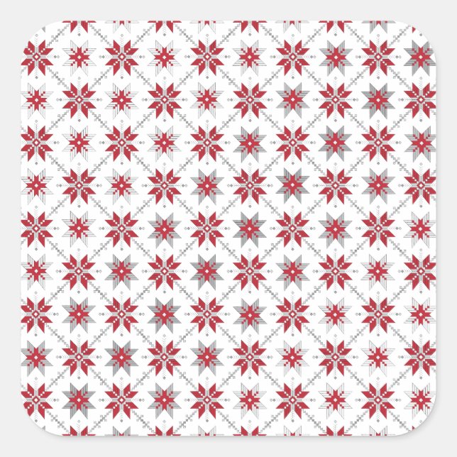 Adesivo Quadrado Manhã da Letónia - SN - padrão geométrico V (Frente)