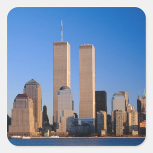 Adesivo Quadrado Manhattan Skyline e Hudson River, Nova York, 2