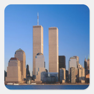 Adesivo Quadrado Manhattan Skyline e Hudson River, Nova York, 2