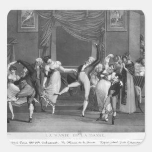 Adesivo Quadrado Mania da dança, 1809