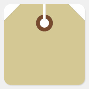 Adesivo Quadrado Manila Tag