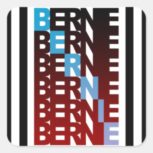 Adesivo Quadrado Manipulações de texto do BERNIE