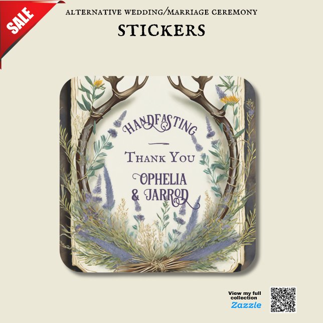 ADESIVO QUADRADO MANIPULADORES PARA FAVORES ENVELOPES ANTLERS (Criador carregado)