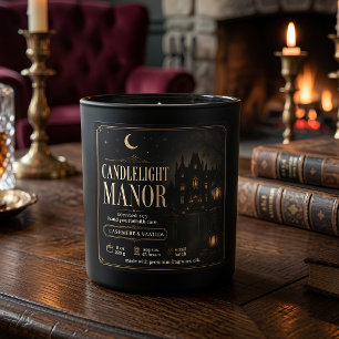 Adesivo Quadrado Mansão de Velas Luxuosas de Halloween Candle