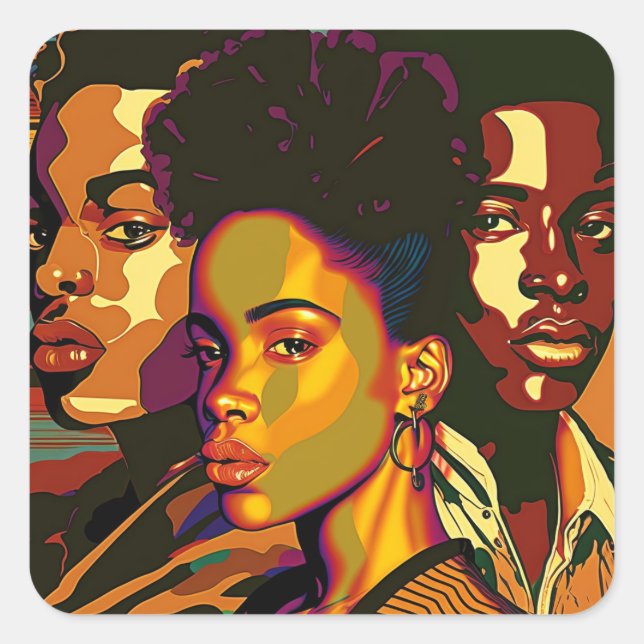 Adesivo Quadrado Mantendo-O Em Autocolantes (Frente)