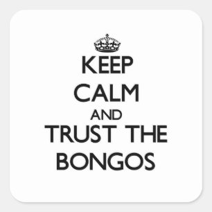 Adesivo Quadrado Mantenha a calma e confie os bongos