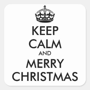 Adesivo Quadrado MANTENHA A CALMA E O FELIZ NATAL - texto