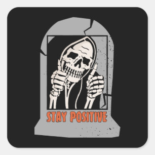 ADESIVO QUADRADO MANTENHA ESQUELETO POSITIVO