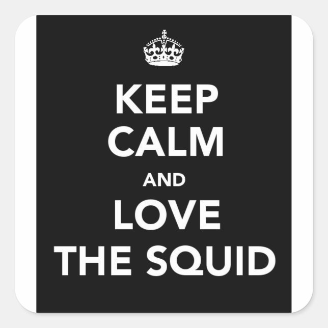 ADESIVO QUADRADO MANTENHA O CALM STICKER - PRETO (Frente)