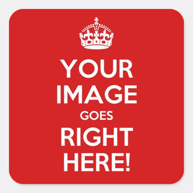 Adesivo Quadrado Mantenha os Sticks Quadrados Calmos (Frente)