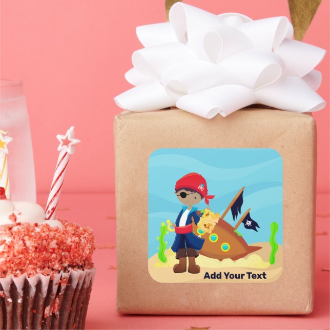 Adesivo Quadrado Mantenha ou design o seu próprio autocolante (Festa)