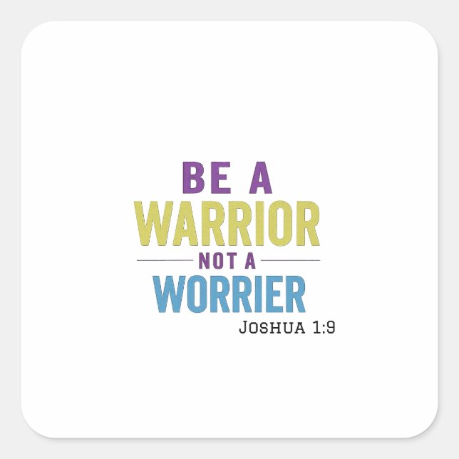 Adesivo Quadrado Mantenha-se alto contra os desafios da vida diaria (Frente)