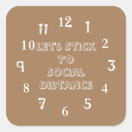 Adesivo Quadrado Mantenha-se seguro para impedir a propagação segur