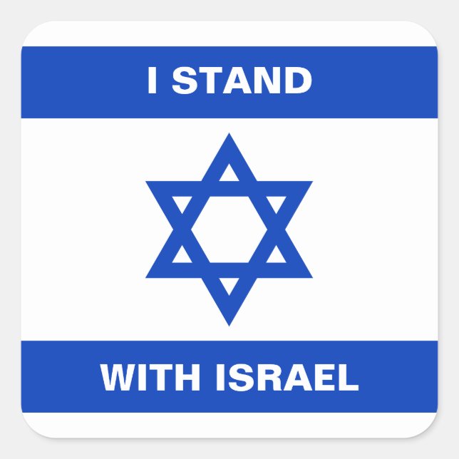 Adesivo Quadrado Mantenho o texto personalizado de Israel Bandeira  (Frente)