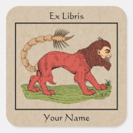 Adesivo Quadrado Manticore Bookplate