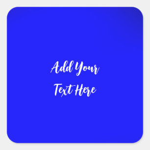 Adesivo Quadrado Manuscrito profissional adicionar texto azul moder