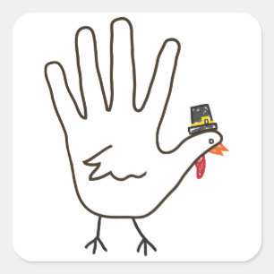 Adesivo Quadrado mão-de-peru