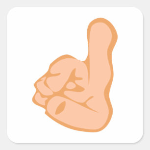 Adesivo Quadrado Mão dedo indicador index finger