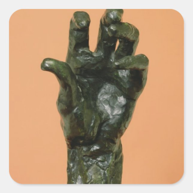 Adesivo Quadrado Mão Esquerda Grande (bronze) (Frente)