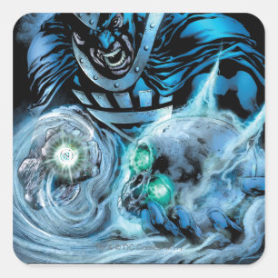 Adesivo Quadrado Mão Preta com Painel de Caveira