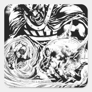 Adesivo Quadrado Mão Preta com Painel de Caveira 2