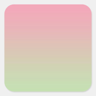 Adesivo Quadrado Mão rosa e verde