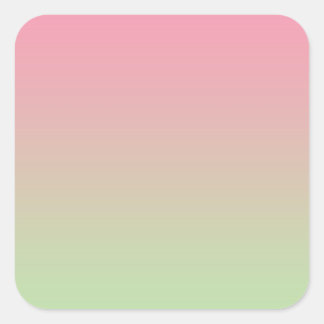 Adesivo Quadrado Mão rosa e verde