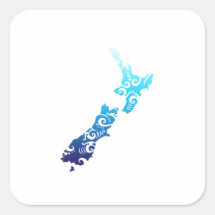 Adesivo Quadrado Maori Nova Zelândia Mapa Tribal Tattoo Idea