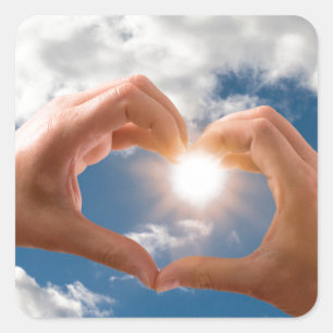 Adesivo Quadrado Mãos de amor