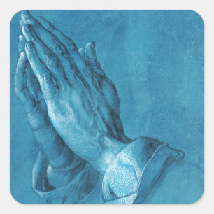 Adesivo Quadrado Mãos de Rezação Duras