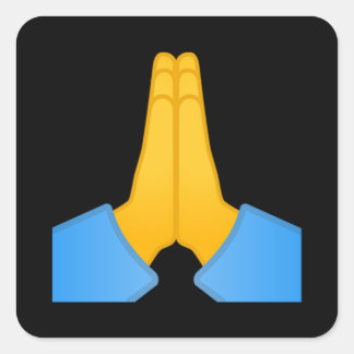 Adesivo Quadrado Mãos Dobradas Emoji