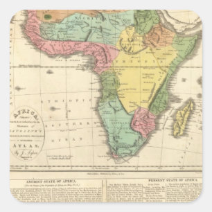 Adesivo Quadrado Mapa 2 do atlas de África