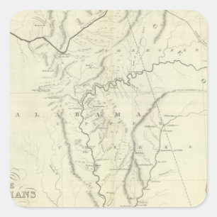 Adesivo Quadrado Mapa Cherokee