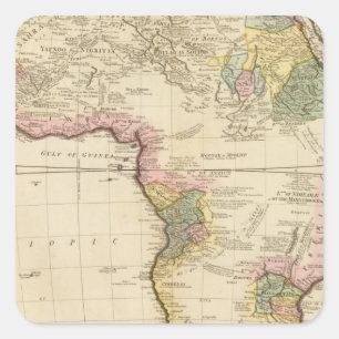 Adesivo Quadrado Mapa da África