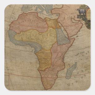 Adesivo Quadrado Mapa da África   1700