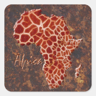 Adesivo Quadrado Mapa da África, o Continente Escuro