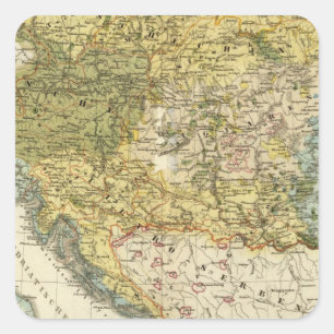 Adesivo Quadrado Mapa da etnografia de Europa