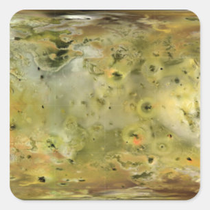 Adesivo Quadrado Mapa da lua de Júpiter Lo