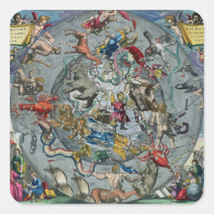 Adesivo Quadrado Mapa das constelações do norte