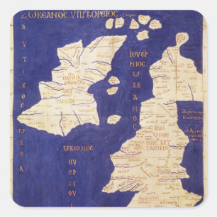 Adesivo Quadrado Mapa das ilhas britânicas, 'de Geographia