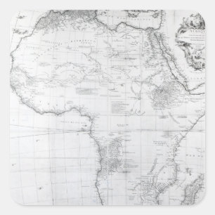 Adesivo Quadrado Mapa de África