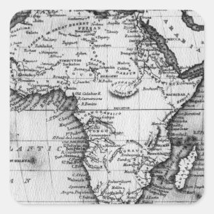 Adesivo Quadrado Mapa de África gravado por Thomas Stirling