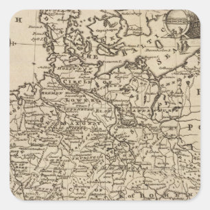 Adesivo Quadrado Mapa de Alemanha